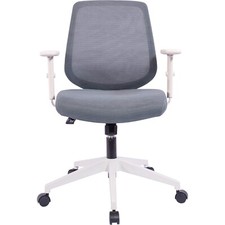 Chair, Mesh, All Gray, Adjustable Arms, Ergonomic Mid-Back, New in Box