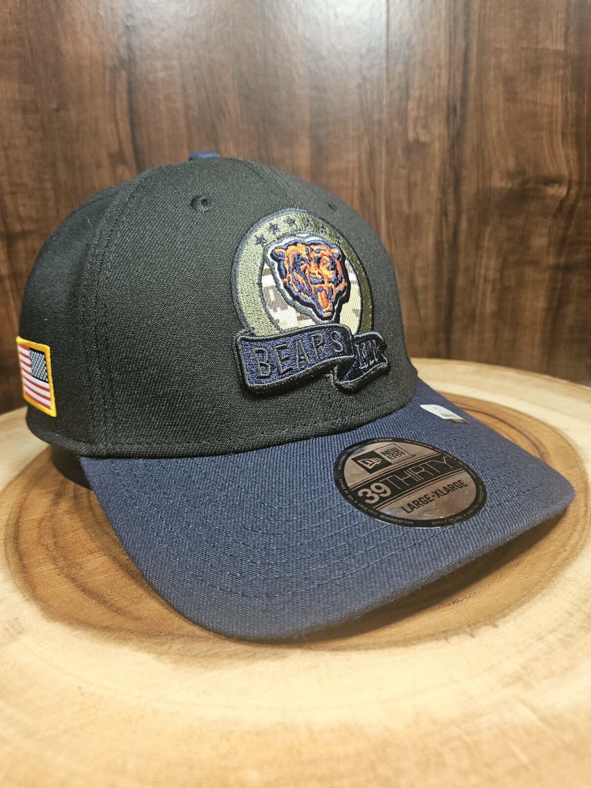 Chicago Bears Salute To Service New Era 39Thirty Stertchfit Hat Cap Size L/XL