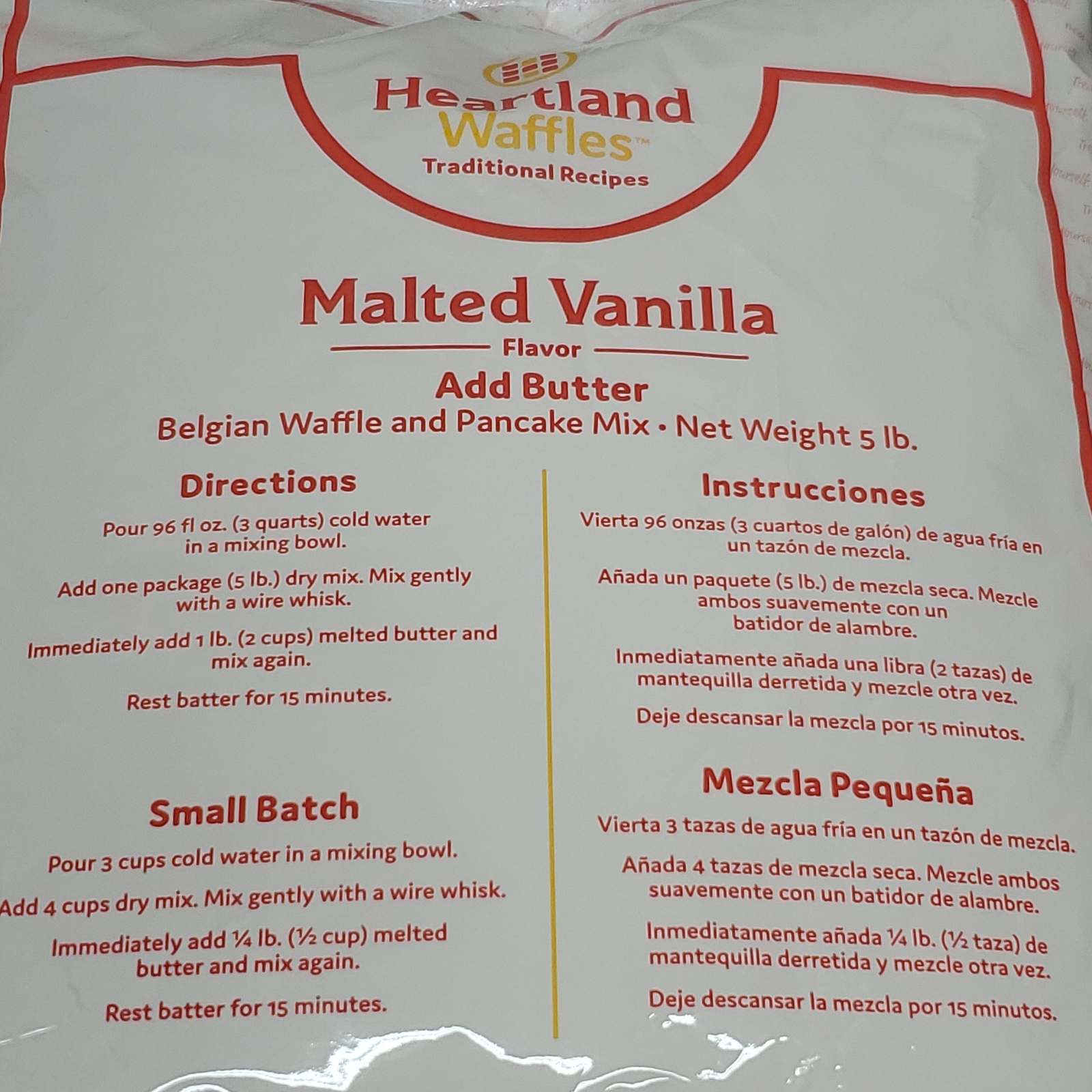 Comprar HEARTLAND WAFFLES Malted Vanilla Flavor Belgian... en USA desde