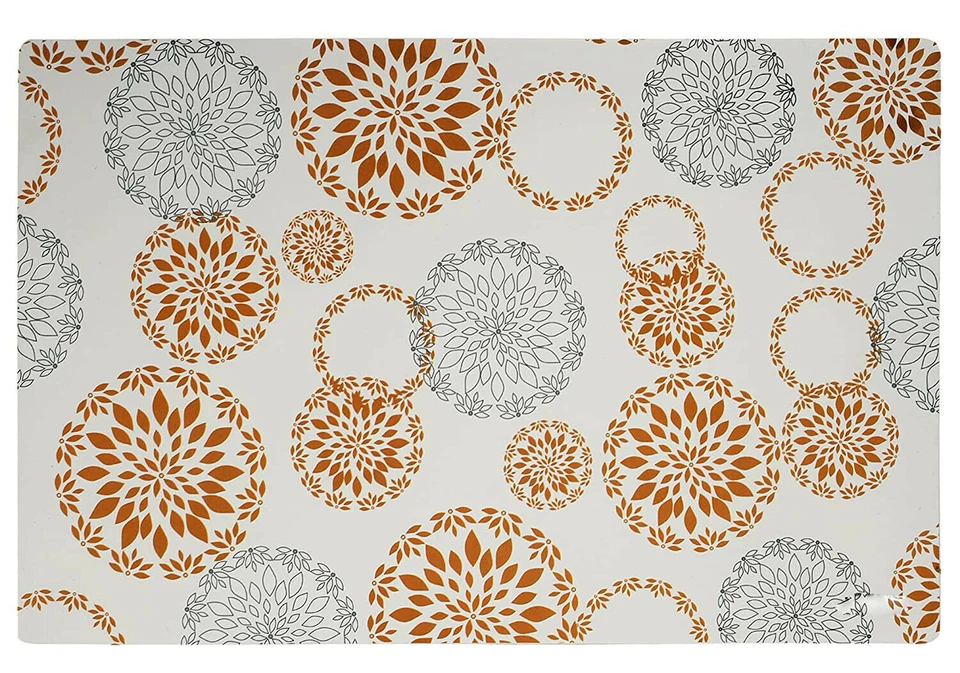 PVC Placemats Dining Table Easy to Clean Wipeable Set of 6 US - Image 2 of 4