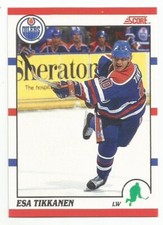 ESA TIKKANEN 1990-91 SCORE BILINGUAL CARD NM-MT CONDITION