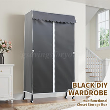 Heavy Duty Clothing Garment Rack Rolling Clothes Organizer DIY portable wardrobe