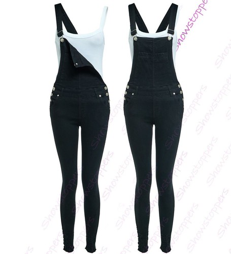 Dungaree Skinny Fit Stretch Denim Black 