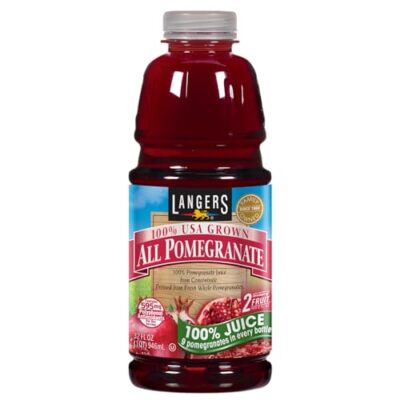 Langers All Pomegranate 100 Percent Juice, 32 Fl Oz Pack of 6 