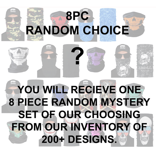 Random Face Mask Set Assorted Neck Gaiter Cover Shield Reusable Bandana Washable - Afbeelding 12 van 13