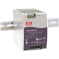 Meanwell TDR-480-24, Dc Ac Hutschienen-Netzteil, Din, 480W 24V 20A