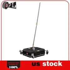 16" Pressure Washer Surface Cleaner 3600 PSI w/ 4 Wheels & 2 Extension Wands
