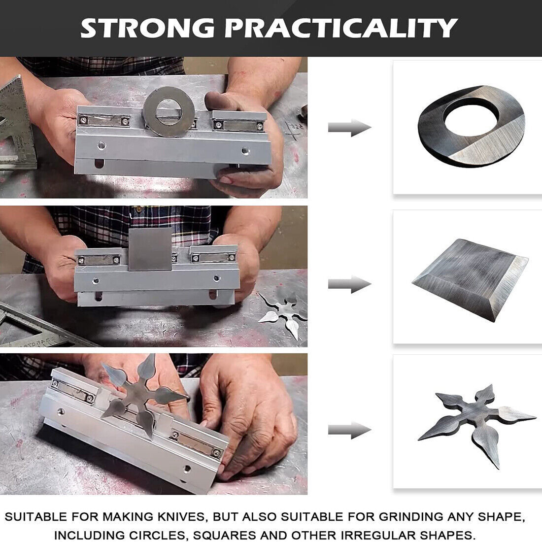 Bevel Jig for knife making, for Grinding & Sharpening Metal