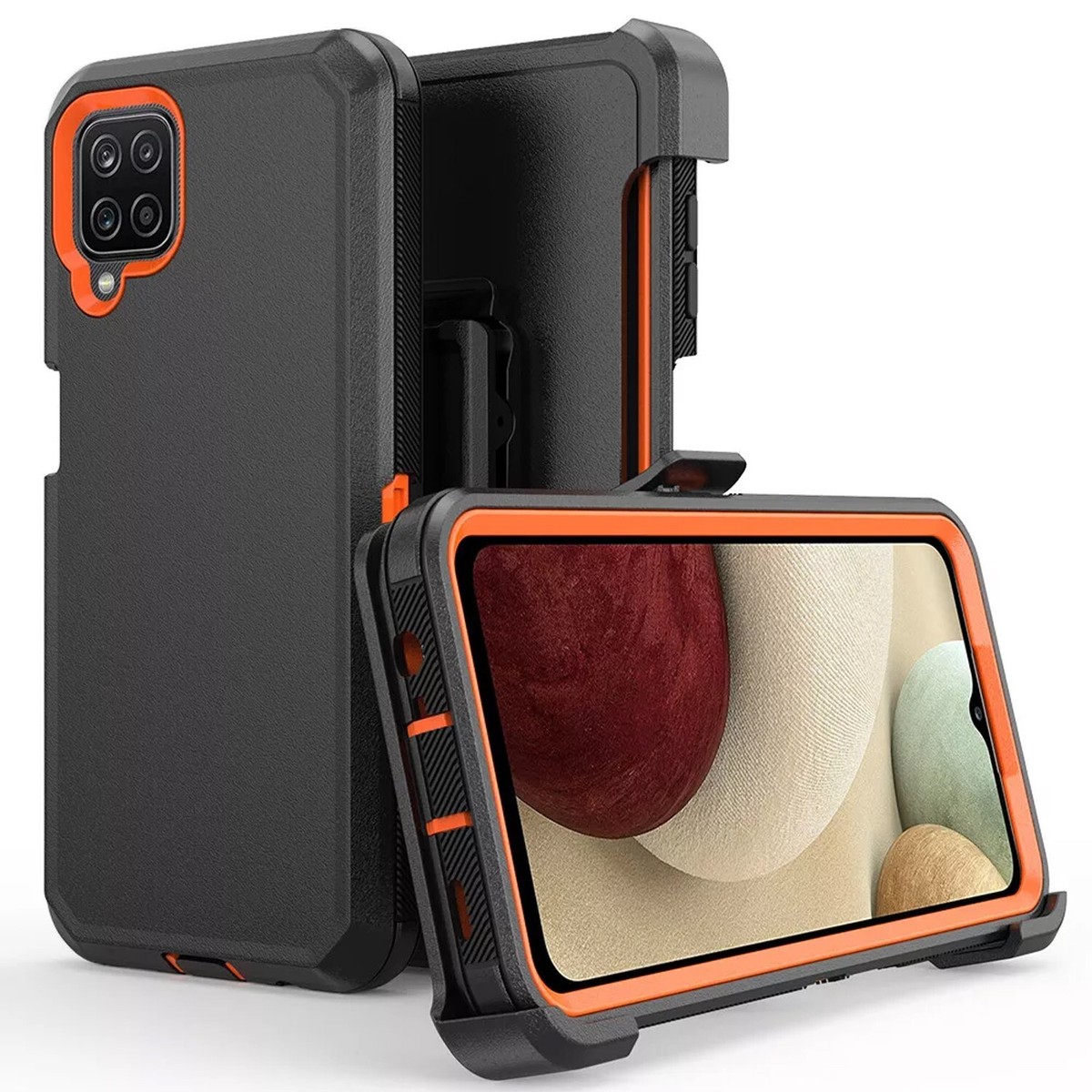 For Samsung Galaxy A21 Case Phone Cover Shockproof Belt Tempered