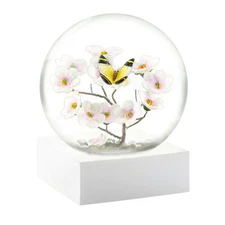 Butterfly on Branch Snow Globe by CoolSnowGlobes Spring Summer Flowers Gift Idea