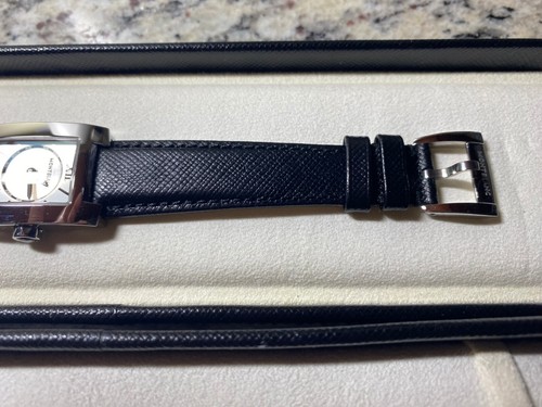 Montblanc 7047 Ladies Quartz Watch Silver Dial Black Leather Strap - 第 5/12 張圖片