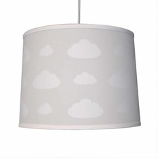 Modern Clouds Easy Fit Pendant Grey Ceiling Lightshade Nursery Bedroom