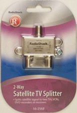 2-Way Satellite TV Splitter with DC Pass Through RadioShack 16-2568