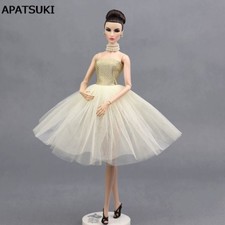 Beige Ballet Dress For 11.5inch Doll Evening Dresses Clothes For 1/6 Dolls Toy