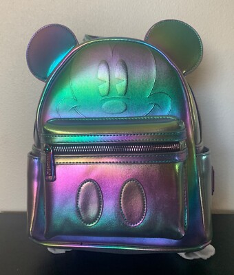 Loungefly oil slick backpack nwt Mickey Mouse Oil Slick Mini Backpack main image 2