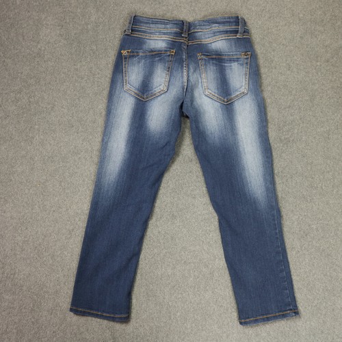 No Boundaries Low Rise Skinny Capri Jeans Jeggings Dark Wash Blue 1 23x19.5 - Picture 7 of 18