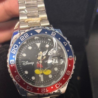 Disney Mickey Mouse GMT Master Style Uhr Pepsi Lünette Vintage Style