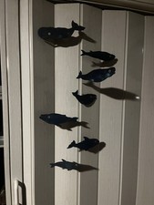 Wooden Straight Hanging Whale Mobile