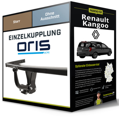 Starre Anhängerkupplung für RENAULT Kangoo 05.2013-04.2021 Typ KW / FW Oris NEU