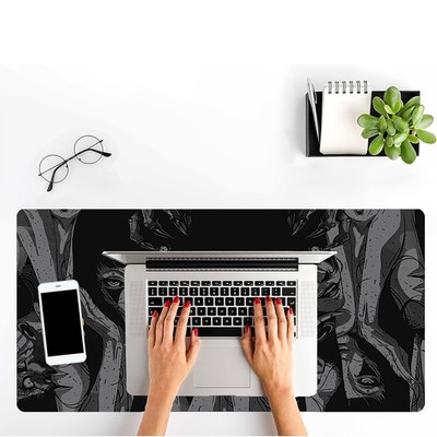 40*90cm Black and White HD Branco Gaming Mouse Pad & Desk Mat - Ultra-Smooth Sur