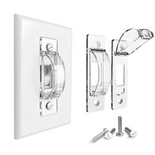 ILIVABLE Childproof Wall Switch Guard, Prevent Accidental On/Off Clear 2pk