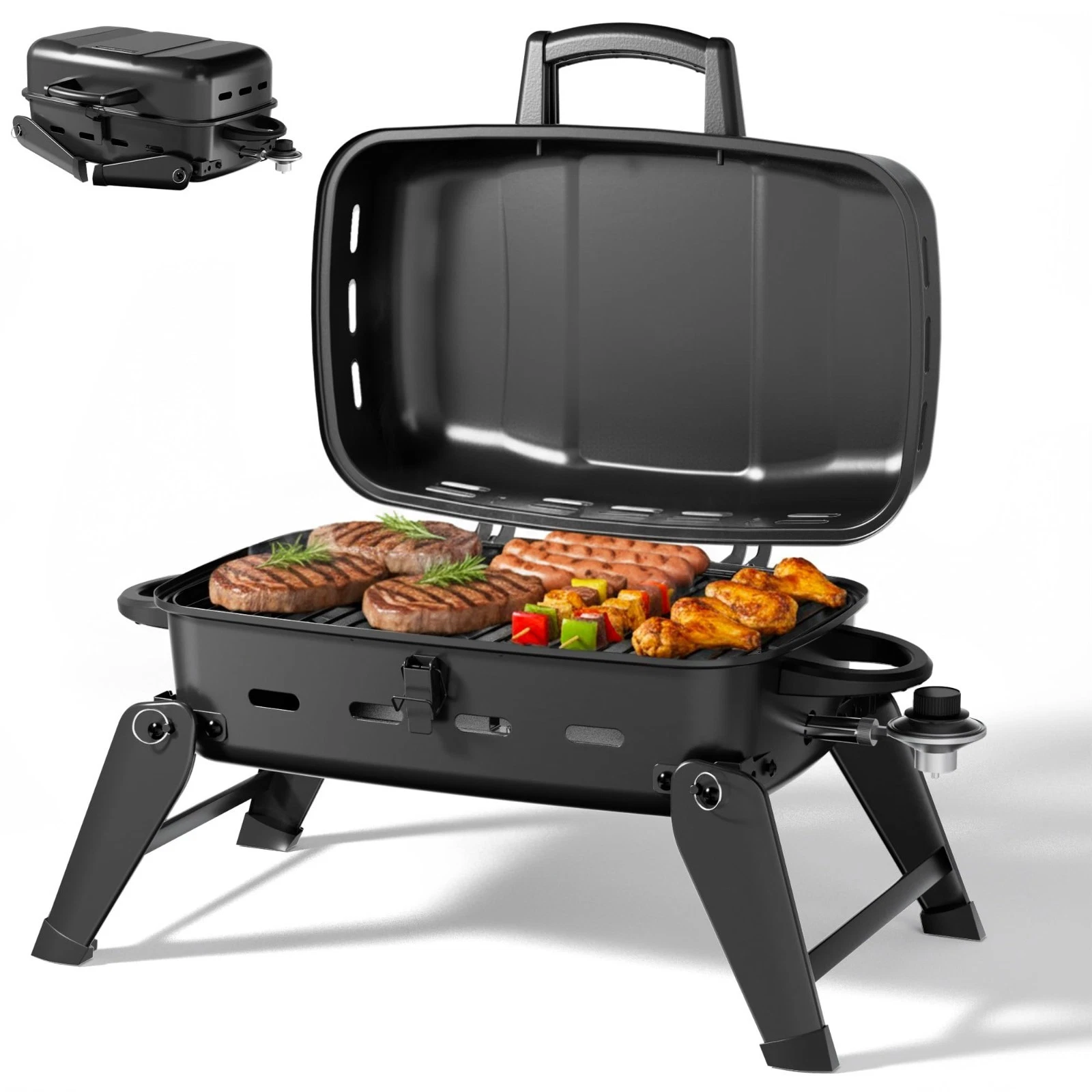 MASTER COOK 10,000 BTU Gas Grill,Portable Outdoor Tabletop BBQ Propane Gas Grill
Opens in a new wind