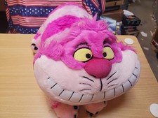 Disney Store Authentic Cheshire Cat Plush Doll Alice In Wonderland Pink Plush