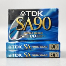 TDK SA-90 IEC II Type II High Bias Lot of 3 Cassettes NEW SEALED Japan