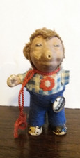 Igel Mecki Spielfigur ca 1968 DDR auf Anh&auml;nger Bad Schandau reparaturbed&uuml;rftig!