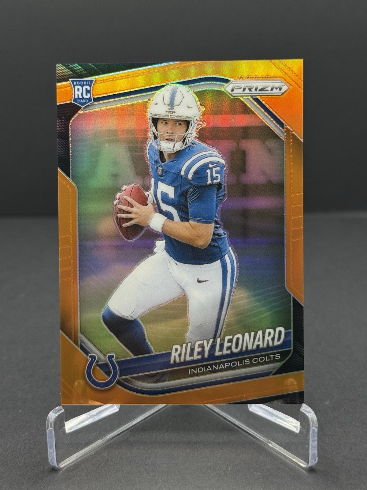 2025 Panini Prizm - Rookies Riley Leonard #342 Orange Prizm /249 (RC)