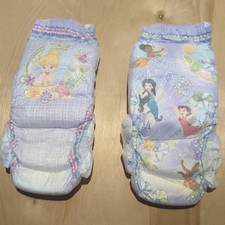 2 Vintage Limited Edition Disney Fairies Goodnites pull ups diapers S/M 2012 