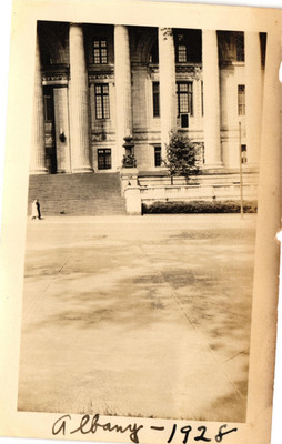 1925 Albany NY Capitol Building Columns B&W Photo Architecture Vintage