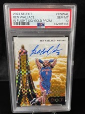 2024 Panini Select in Flight Signatures Ben Wallace #IFS-WAL Gold Prizm /10 💎