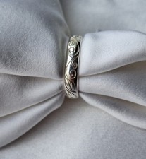 Engraved Silver 925 Wedding Ring Inscription Inside "Be Mine" Size M