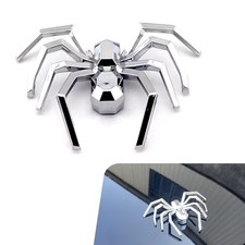 Chrome Spider Emblem, 3D Chrome Metal Spider Badge Sticker, Personalized Car
