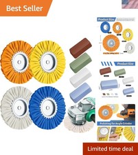 Airway Buffing Wheels Kit Polishing Compound Metal Polish for Angle Grinder 8...