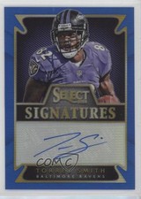 2014 Panini Select Signatures Blue Prizm 7/15 Torrey Smith #SS-TS Auto 0c3