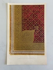 Antique Victorian Textile Print – Indian Elephant Trapping Lithographers queen 