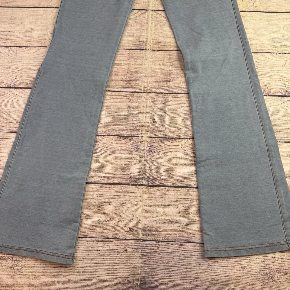 Y2K Virgin Only Women’s Low Rise Flare Jeans Blue Gray M Rhinestone Brazil - Image 3 of 4