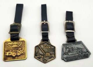 Vintage WABCO Lorain Austin Western Machinery Pocket Watch Fob Lot of 3 SB818