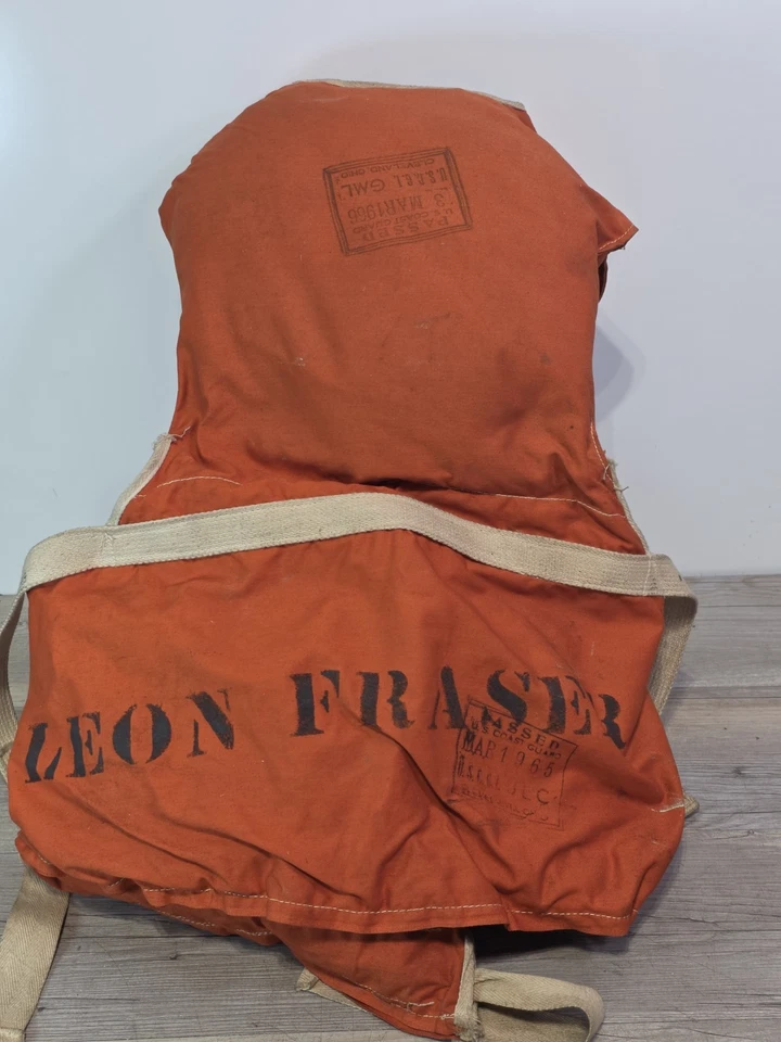 Vintage 1963 Kapok Life Preserver - Model No. 3- Adult APCO Atlantic-pacific  - Image 2 of 4