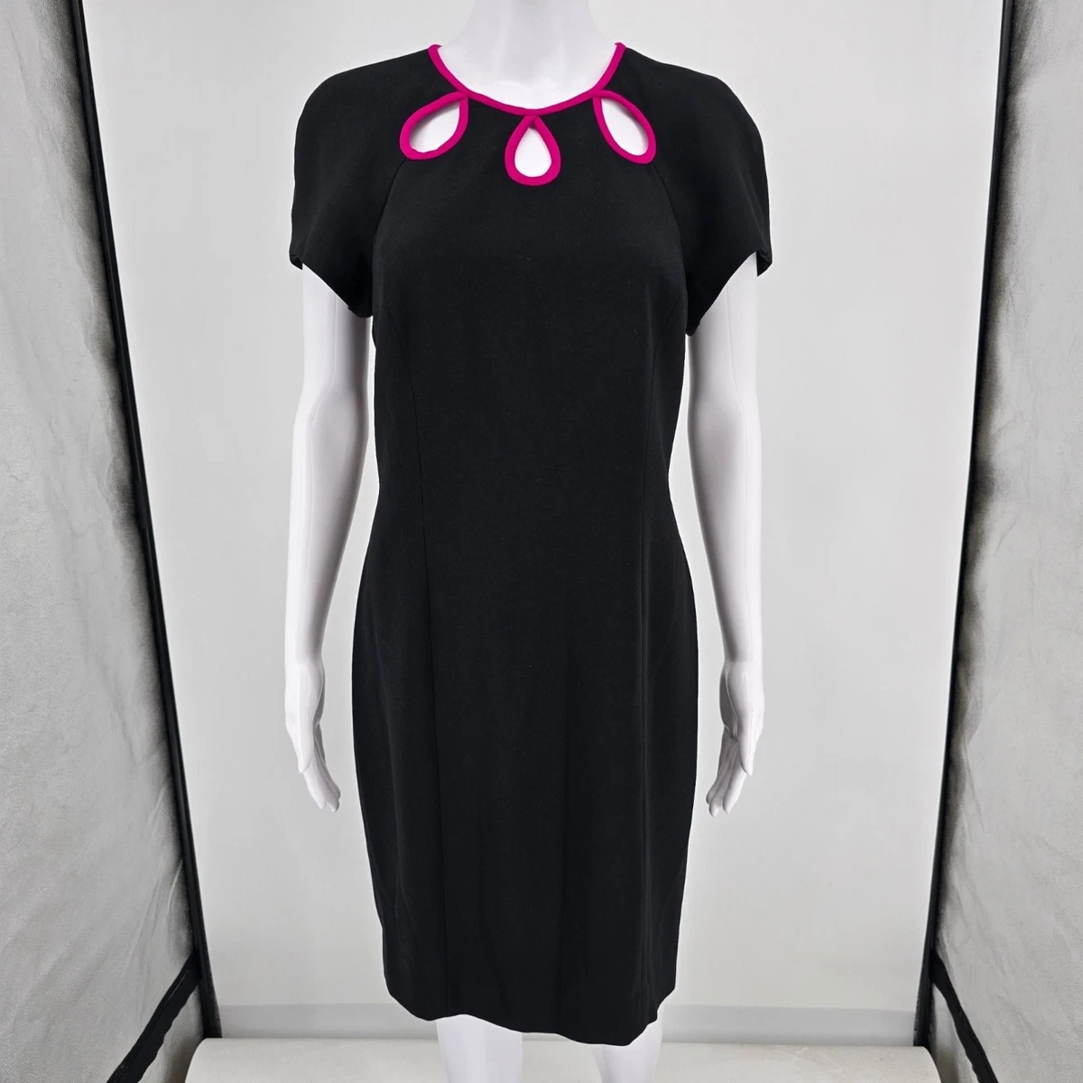 black mini dress v neck Embellished Plunge Neck Mini Dress in Black - 4 main image 0