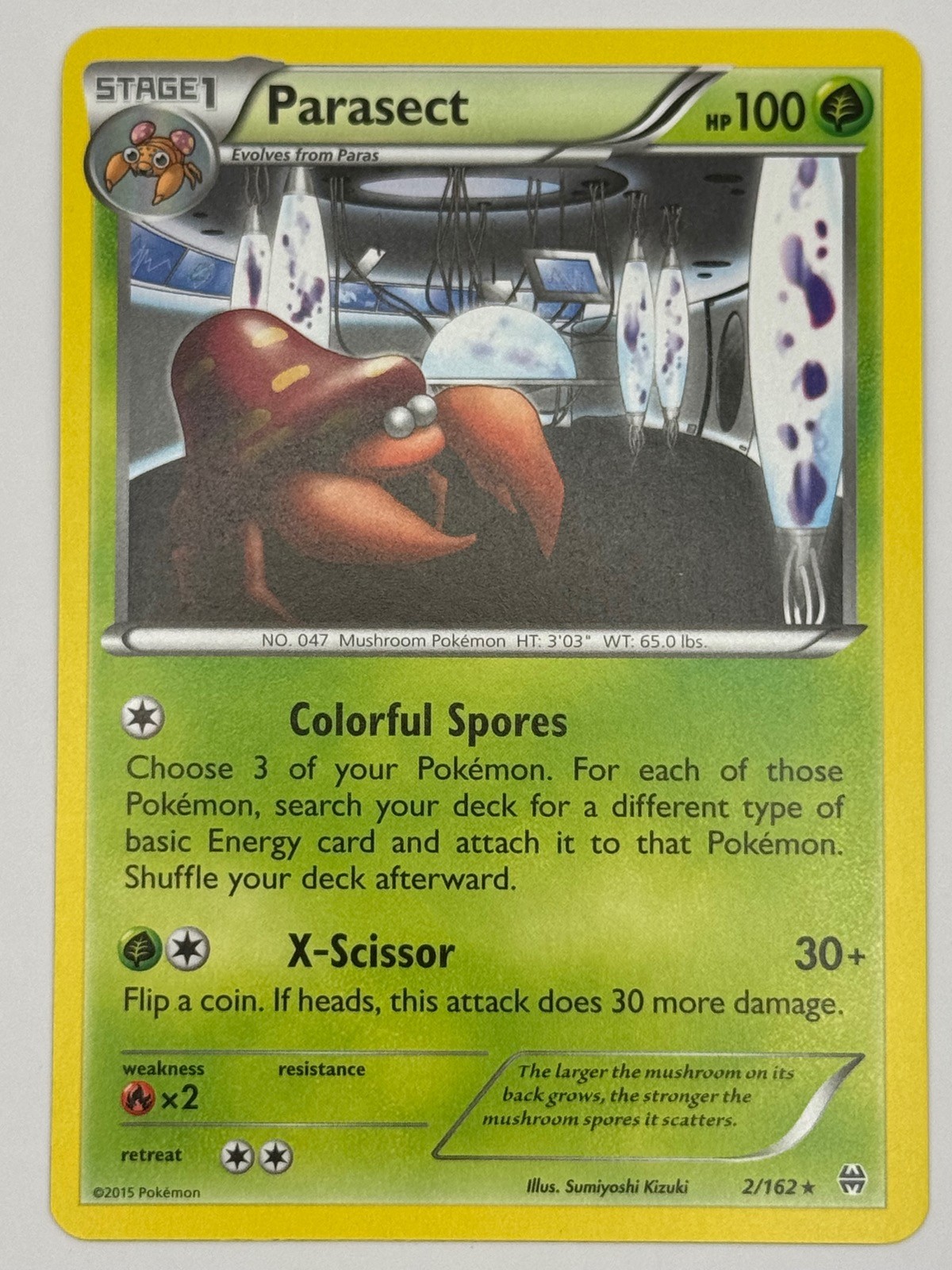 Parasect 2/162 NM/M R BREAKthrough Pokemon NON-HOLO