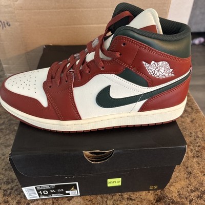Brand New Nike Men's Size 10 Air Jordan 1 Mid (DQ8426 105) Red/Green  Sneaker