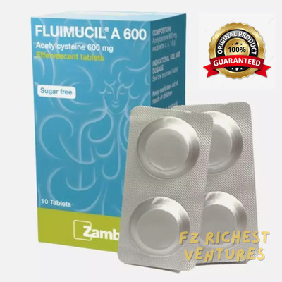 Fluimucil A 600mg Effervescent 10s Tablet Lemon Flavor Relief Cough Clear Phlegm