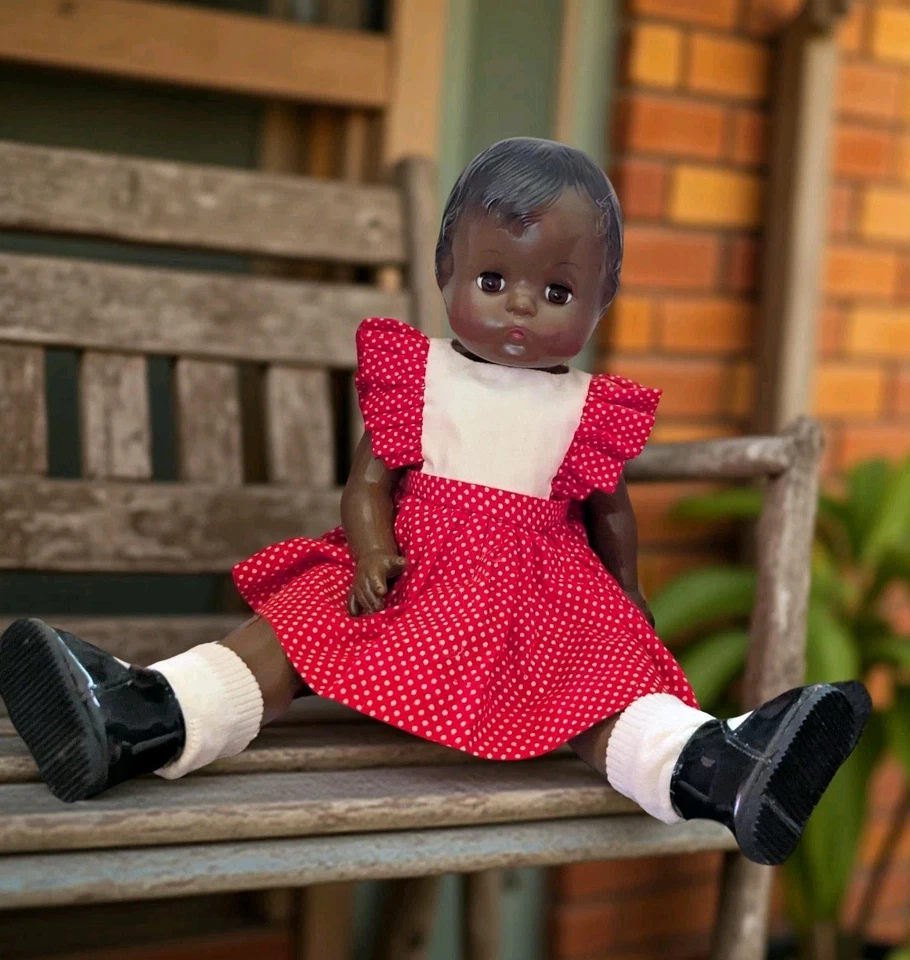 Muñeca réplica Effanbee negra Patsy Joan 1994 con certificado de autenticidad y etiquetas 1949 rara Foto 2 de 4