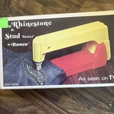Vintage 1973 Ronco The Rhinestone & Stud Setter Bedazzler With Box & Accessories