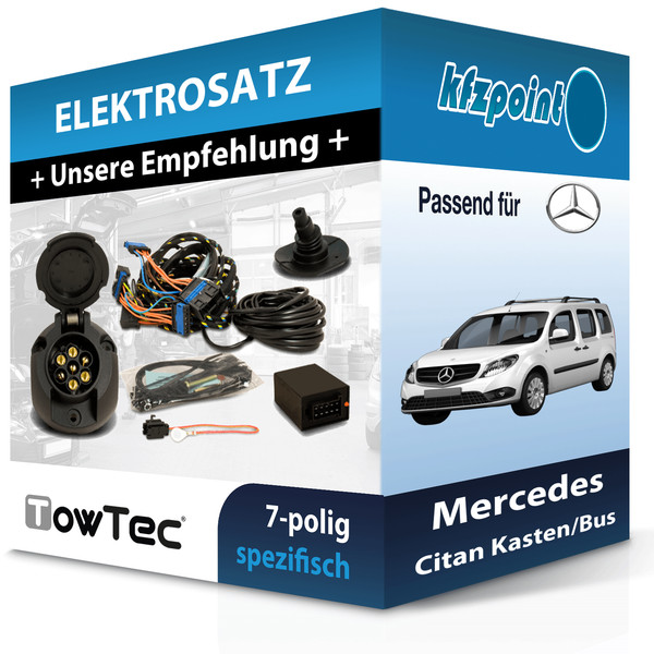 für Mercedes Citan Kasten/Bus 12- Towtec E-Satz 7Polig Fahrzeugspezifisch NEU-image