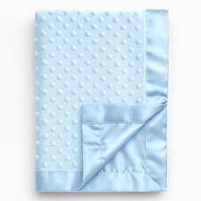 Baby Soft Minky Dot Blanket with Silky Satin Backing Baby Gifts