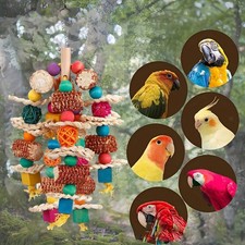 Parrot Chewing Toy Bird Toy Unique Play Equipment Interactive Multi Color for